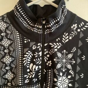 Black and White Patterned Women's Jacket